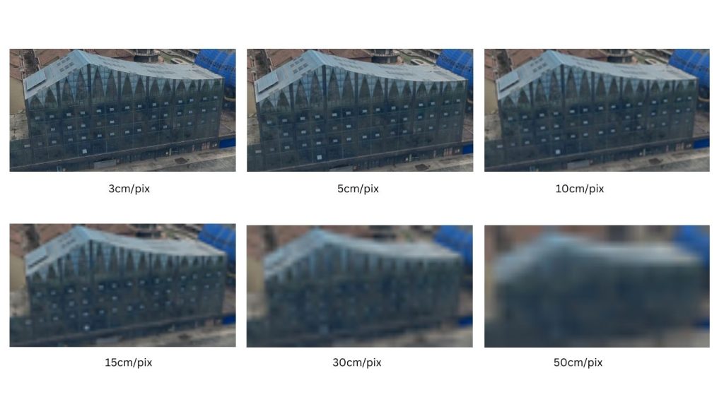 Different ground sample distance