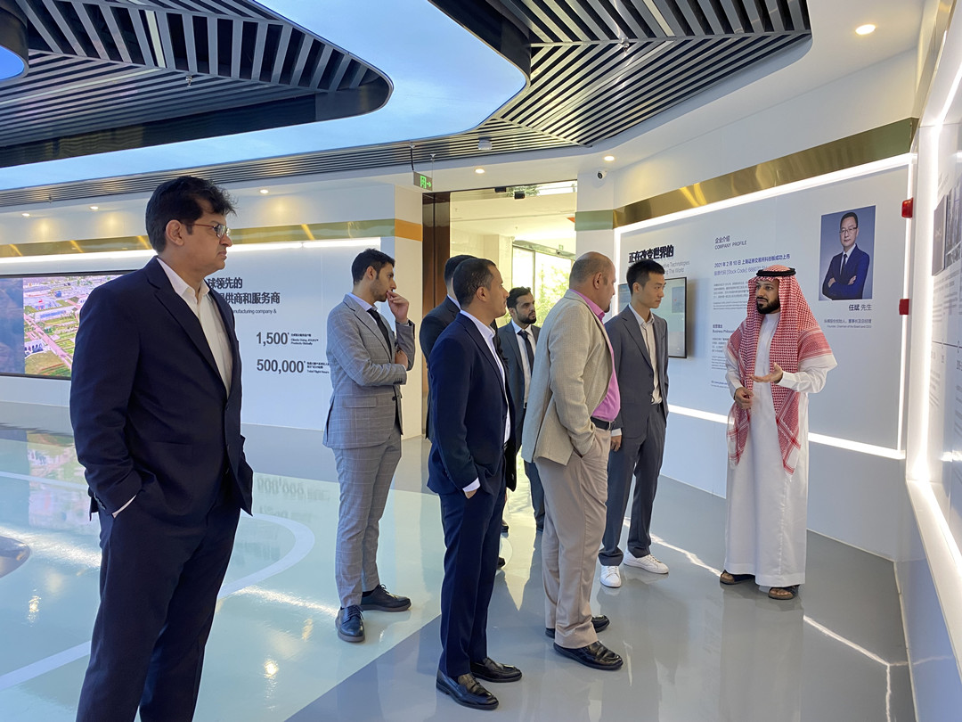 ADREK CEO Mr. Omar I. Abunayyan introduces the JOUAV's exhibition hall