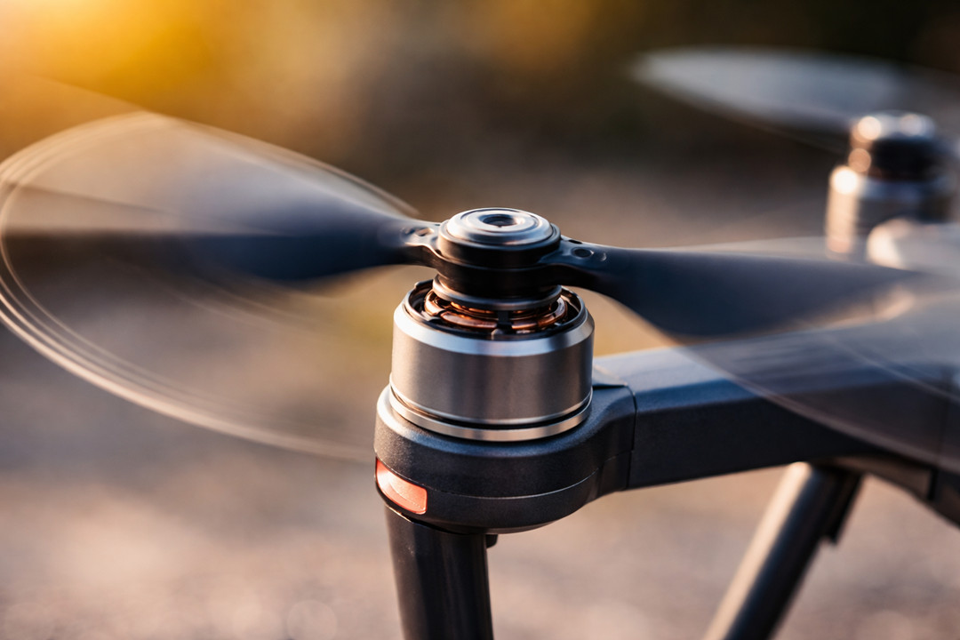Spinning drone propeller